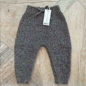 Rylee &  Cru Knit Kids Pants in Heather Brown